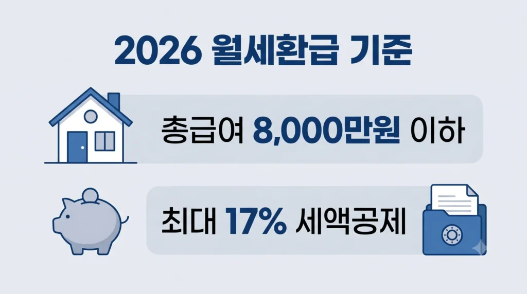 월세환급금 자격 조건 및 공제율