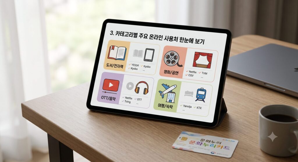 3. 카테고리별 주요 온라인 사용처 한눈에 보기