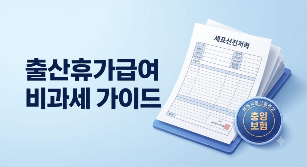 출산휴가급여 소득 분류와 연말정산 비과세 기준