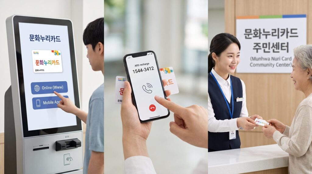 문화누리카드 신청 및 재충전 방법 (3가지 경로)