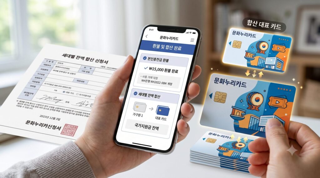 문화누리카드 본인충전금 환불 신청 및 주의사항