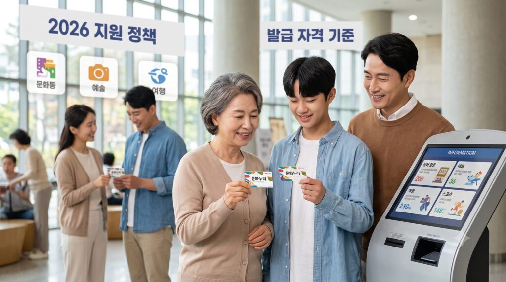 2026년 문화누리카드 지원 정책 및 발급 자격 기준
