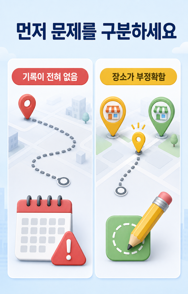 구글 타임라인 기록 누락, 특정 날짜만 없다면?
