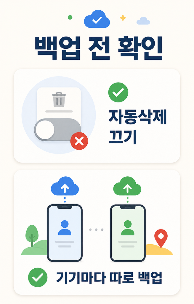 백업전 확인할 것