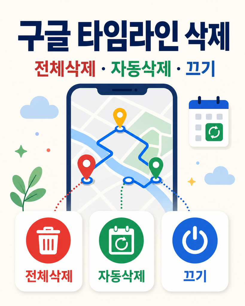 구글 타임라인 삭제 방법｜위치기록 전체삭제·자동삭제·끄기 총정리