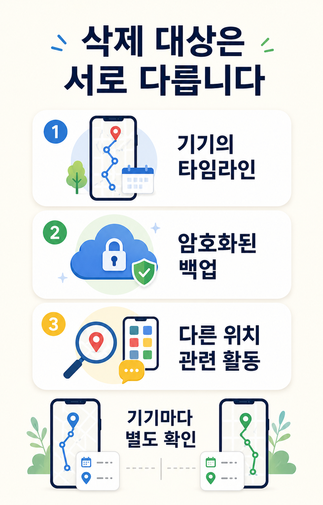 구글 타임라인 기록삭제, 백업삭제 
